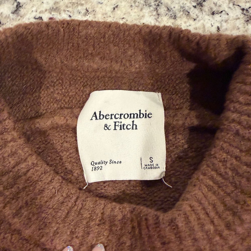 Abercrombie & Fitch Brown Crewneck Sweater with Horse Design - Picture 3 of 4